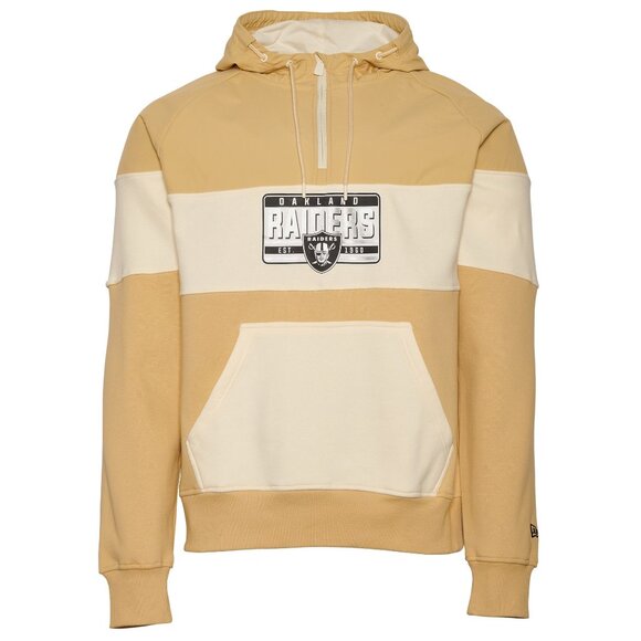 New Era Men's Oakland Raiders Hoodie Pullover Beige Size L NEW WITH TAGS - Picture 1 of 4